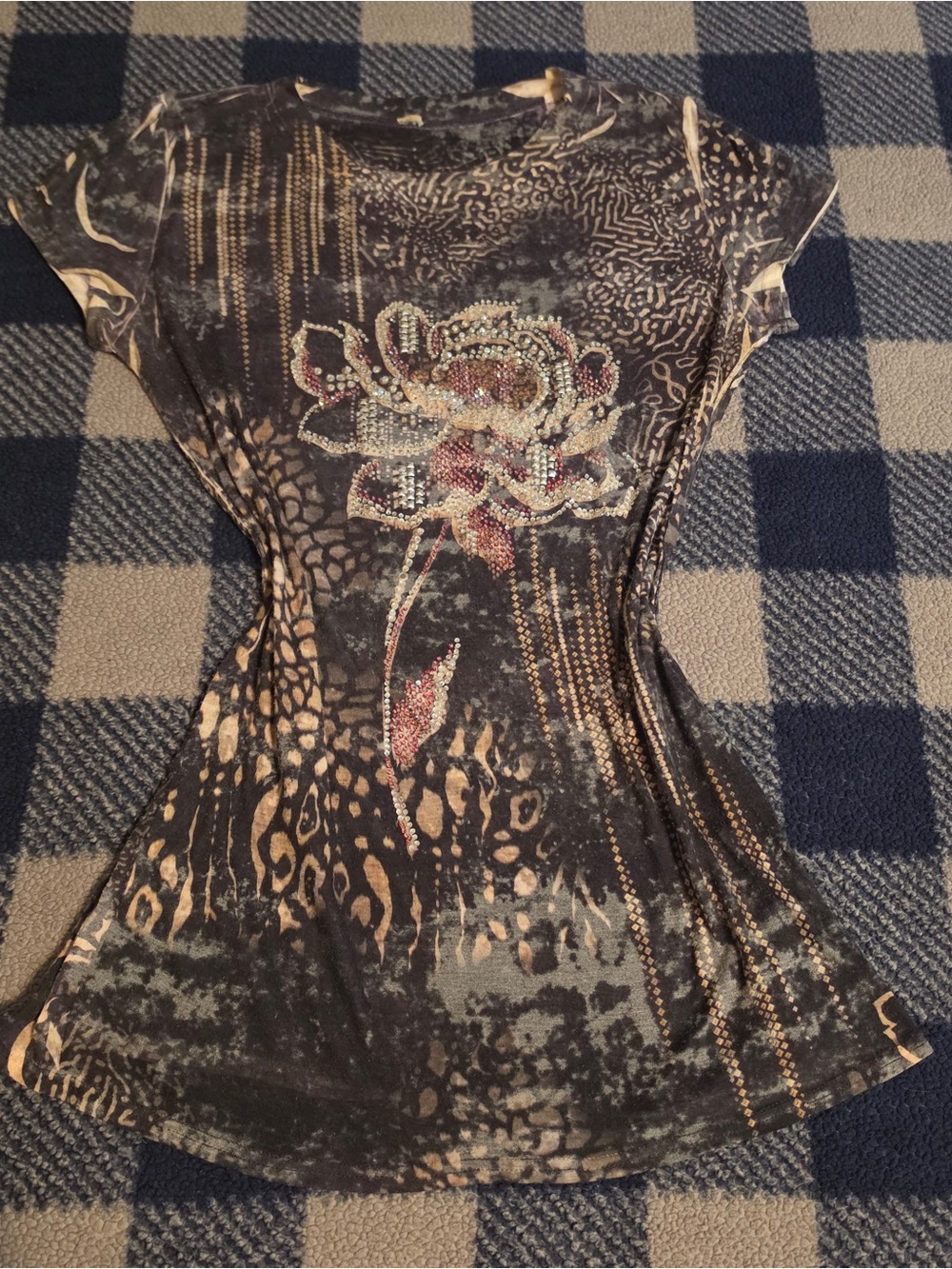Y2k scene mcbling style top